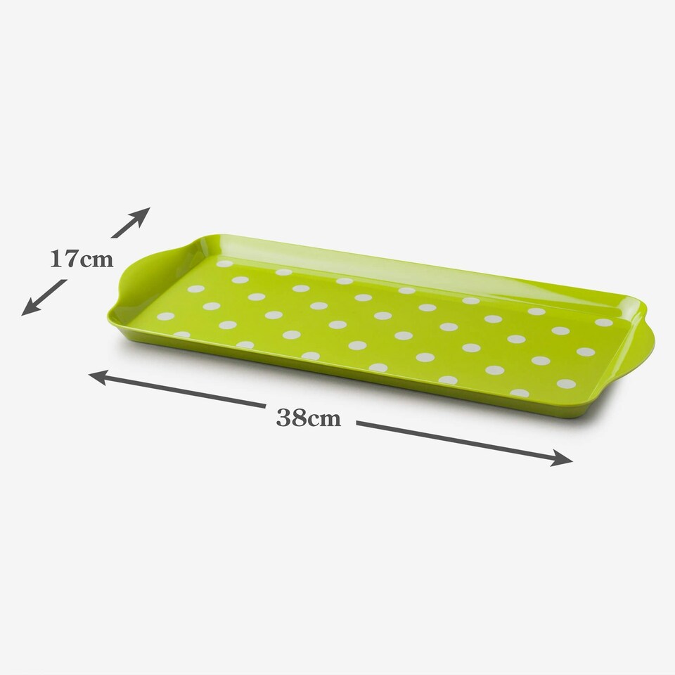 image 1 of Melamine Dotty Sandwich Tray Grey