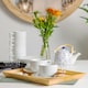 image 7 of Argon Tableware 12 Piece Classic White Stacking Teacup & Saucer Set - 200ml - Tea Cup Saucer Coffee Cup Cappuccino Cup Drinking Mug