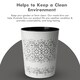 image 2 of Blue Canyon White Flora 9L Waste Bin Stylish Plastic Rubbish Container for Office Kitchen Bathroom and Home Use