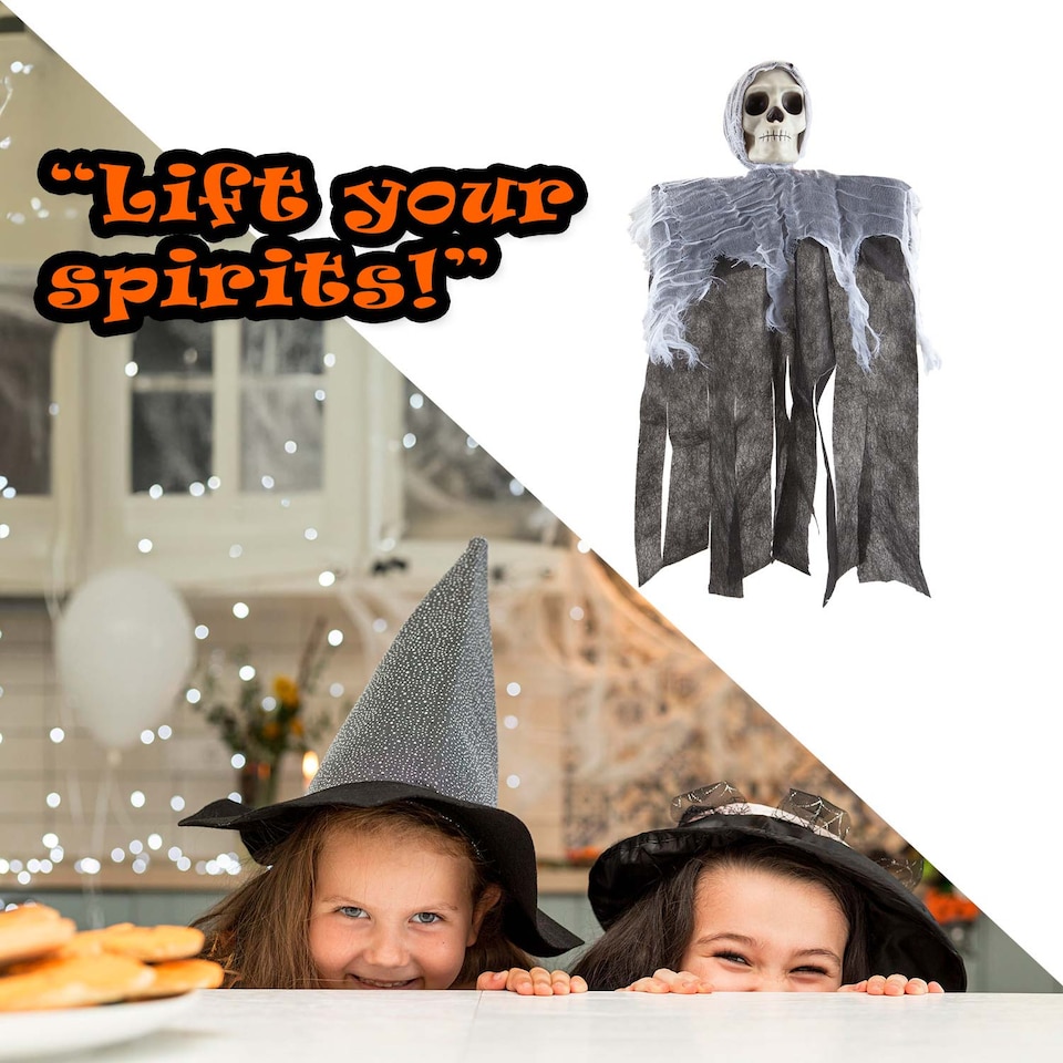 image 1 of PMS Hanging Skull Halloween Decoration - 35 x 23.2 cm
