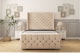 image 1 of Sloomy Luthor Sand Naples Bed Frame With Mattress With 50"  Upholstered Wingback Headboard 4'6 Double