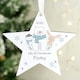 image 5 of Personalised Polar Bear Christmas Star Ornament