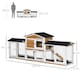 image 10 of PawHut Rabbit Hutch, 2-Tier Guinea Pig Hutch, with Two Runs