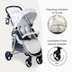 image 6 of MB30 Plus Pushchair - Grey Tie Dye
