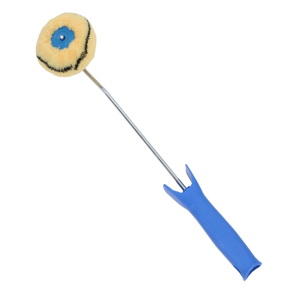image 1 of Corner Paint Roller Decorators Painting Brush Decorating 100mm Head 5pk