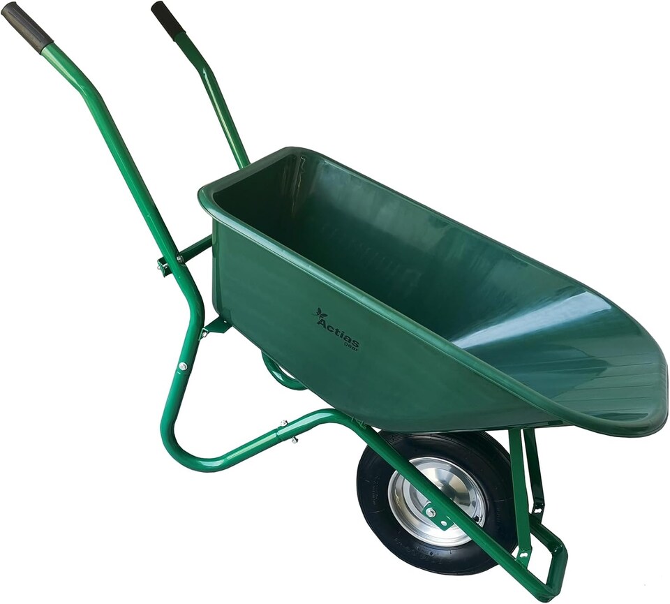 image 1 of Actiasgear – Large 85L Wheelbarrow Plastic Home Garden Stable Building Pneumatic