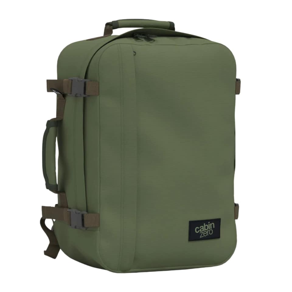 image 1 of CabinZero Classic Cabin Backpack 36L, Light & Roomy for Airline Overheads | Green | Georgian Khaki