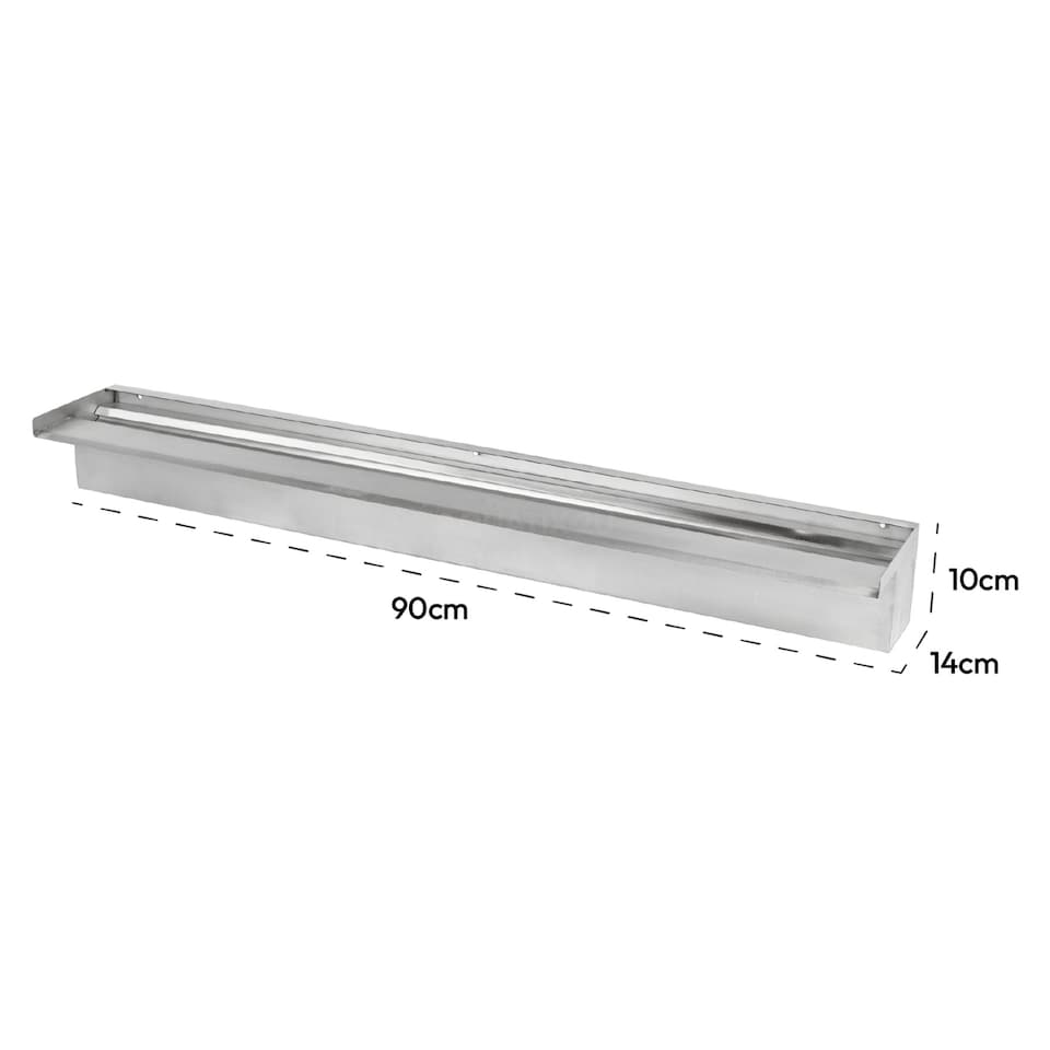 image 1 of AquaForte Waterfall Blade 90cm Stainless Spillway Garden Pond Feature Cascade