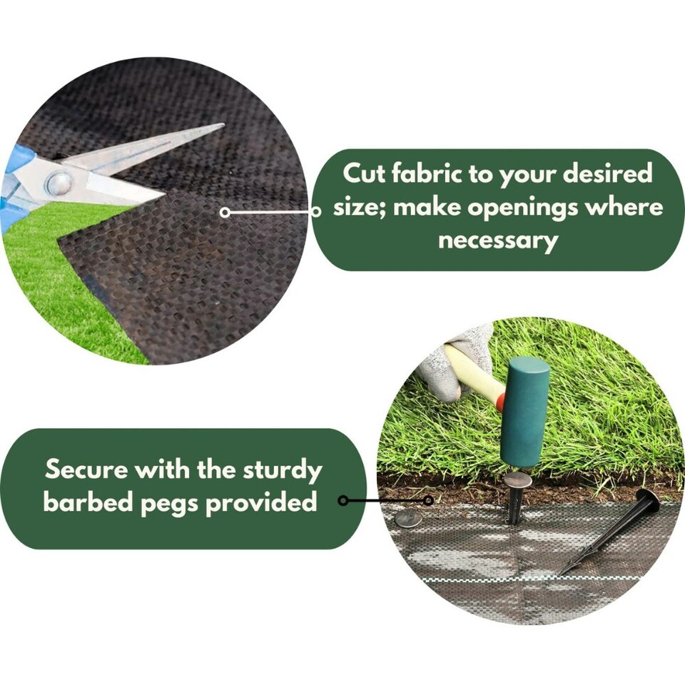 image 1 of Marco Paul Weed Control Fabric Membrane Ground Sheet Black