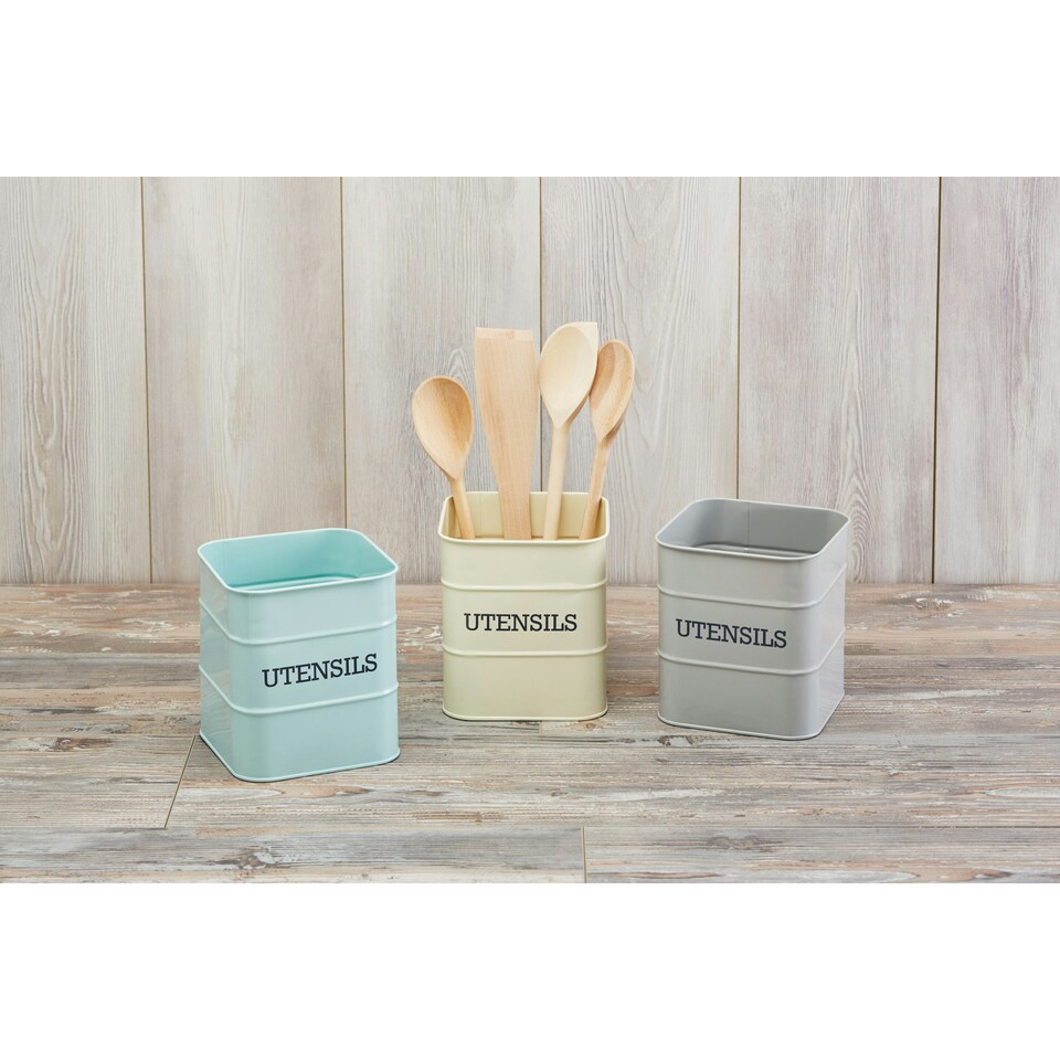 image 1 of KitchenCraft Utensil Pot Cream Metal