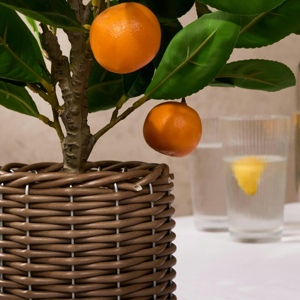 image 1 of OHS Home Decor Artificial Orange Tree In Pot Plant, 40cm - Orange