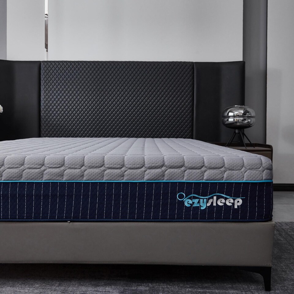 image 1 of Ezysleep Halo 24cm Memory Foam Mattress Hypoallergenic  Medium Comfort Breathable Quilted Sleep Surface