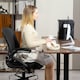 image 8 of Vinsetto Office Stool, 360 Degree Swivel Height Adjustable Chair, Black 