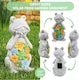 image 5 of Pack of 3 Solar Frog Garden Ornament | Grey | One Size