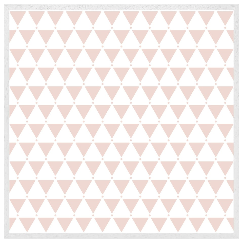 image 1 of Pink triangles (Picture Frame) White | XS
