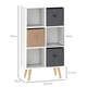 image 5 of HOMCOM Freestanding 6 Cube Storage Cabinet Unit w  3 Fabric Drawers Handles Home Office Organisation Shelves Furniture