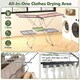 image 8 of COSTWAY 2-Tier Clothes Drying Rack Clothing Laundry Rack