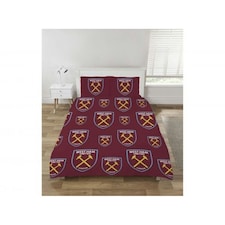 West Ham United FC Reversible Duvet Cover Set - Claret Red/Sky Blue - Single