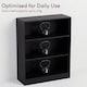 image 5 of Vida Designs Cambridge 3 Tier Low Bookcase Display Storage, Black