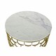image 3 of Side table DKD Home Decor 81 x 81 x 42 cm Golden White Plastic Marble Iron N/A