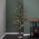 image 3 of 8ft (2.40m) Tall Light up Christmas Snow Tree with 412 Warm White LEDs