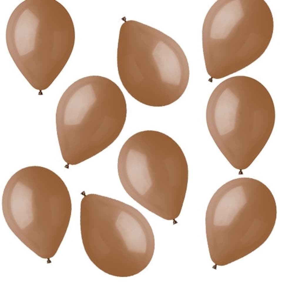 Mocha Brown Biodegradable Mini Latex Balloons 13cm / 5 in - Pack of 50