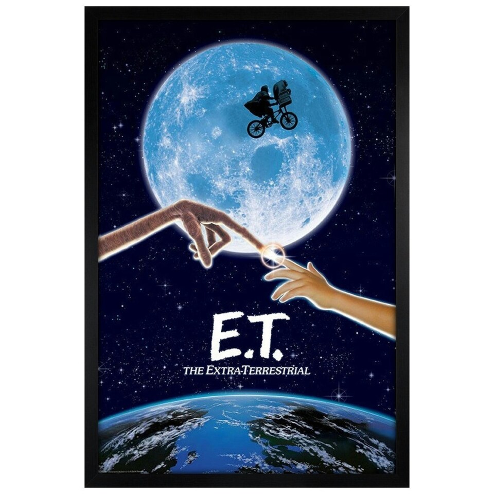 image 1 of Black Wooden Framed E T Movie Maxi Poster