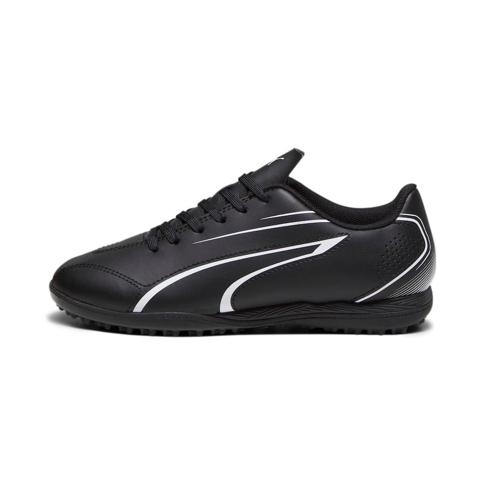 image 1 of Puma Unisex Youth Vitoria Tt Jr Soccer Shoes, Black- White, 11 UK