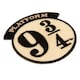 image 2 of Harry Potter Platform 9 3/4 Iron On Patch - Cream/Black - One Size