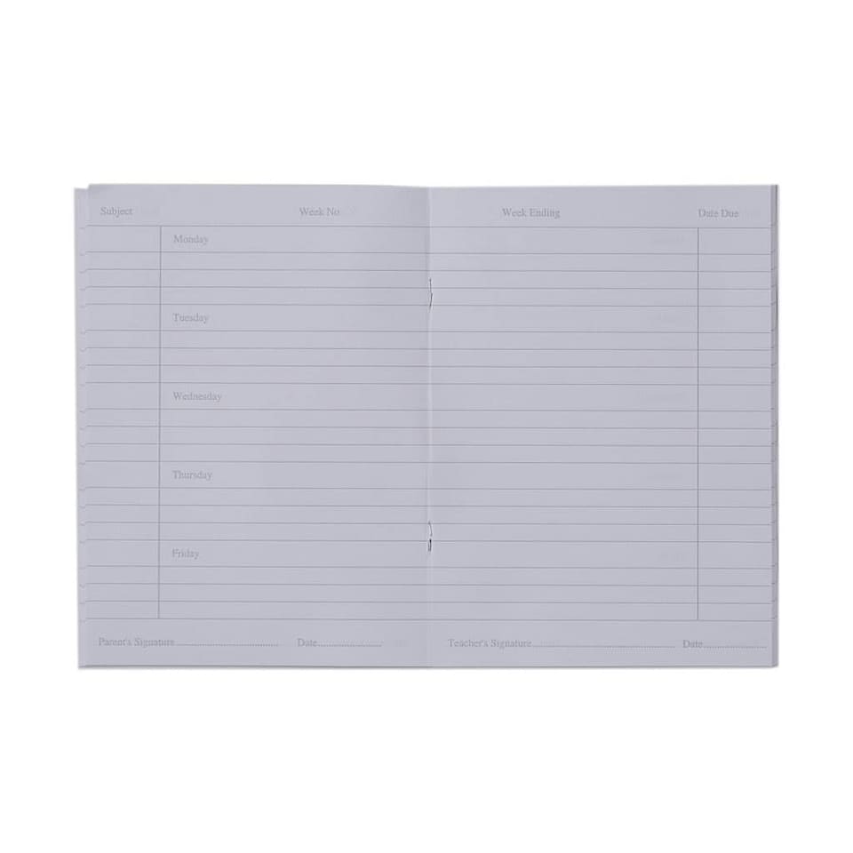 image 1 of Pack of 10 Rhino 8 x 6" 84 Page Red 5-Day Week Homework Diaries