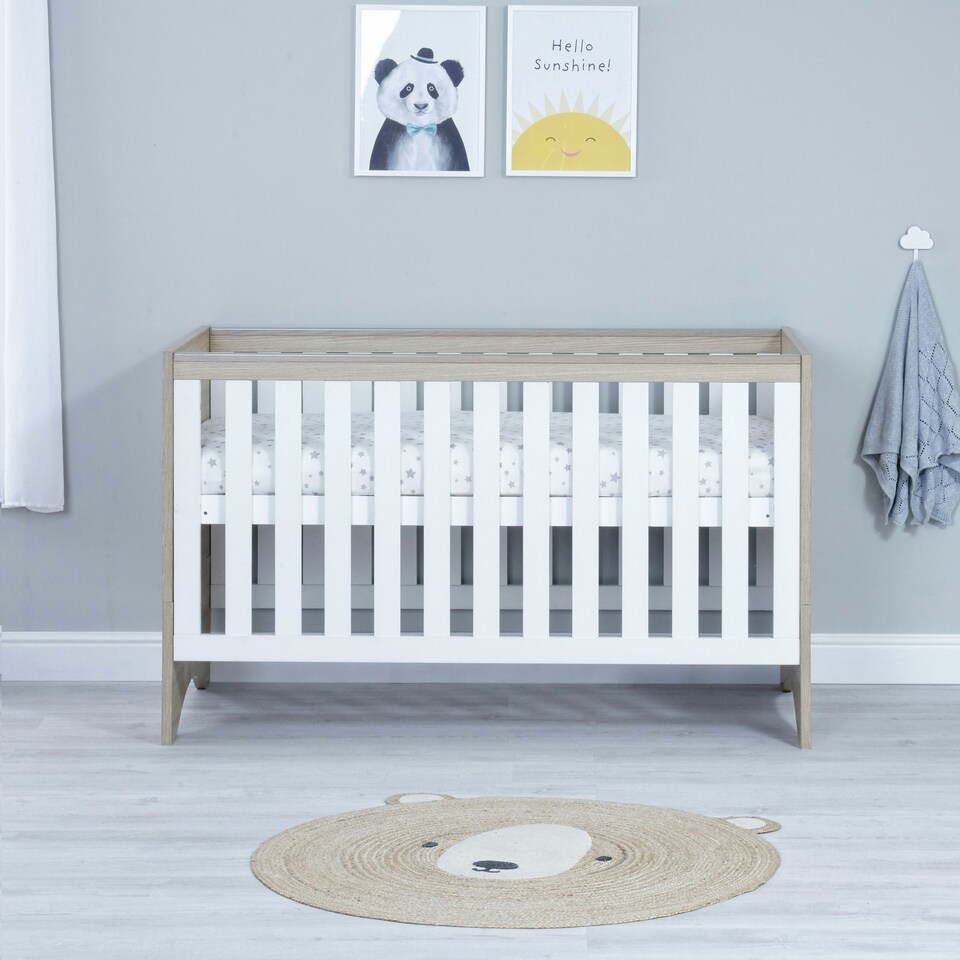image 1 of Babymore Veni 2 Piece Room Set - Oak White
