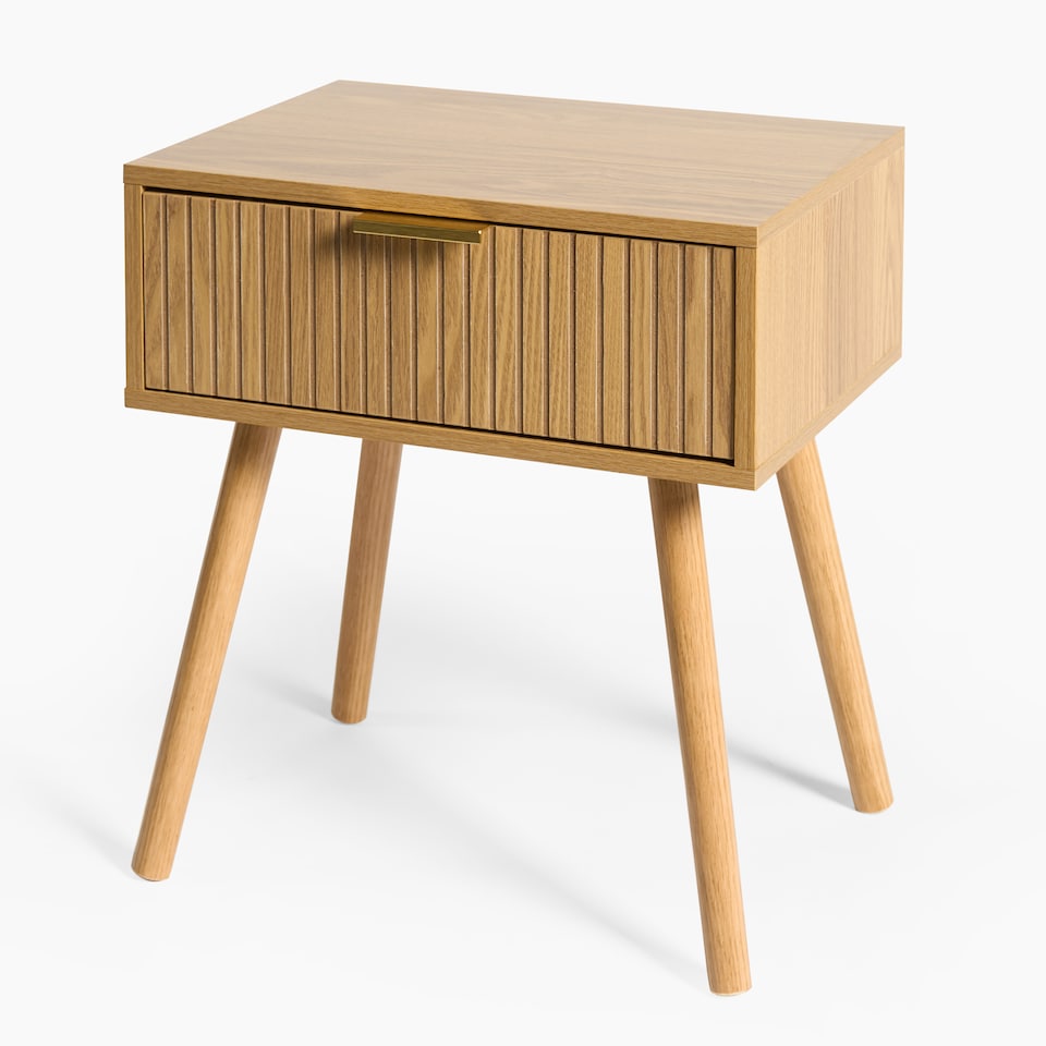 image 1 of OHS Venice Bedside Table 1 Drawer Cabinet Nightstand Storage Unit