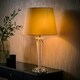 image 1 of ValueLights Modern Clear Genuine K9 Crystal Base Table Lamp With Beige Shade