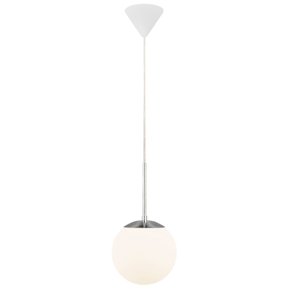 image 1 of Nordlux Cafe Indoor Pendant Light White Glass E27 Hand Blown Glass - Mains Powered, IP20 | White