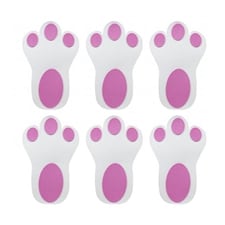 Easter Arts & Craft Luxury Bunny Paw Prints 30cm - Pack of 6