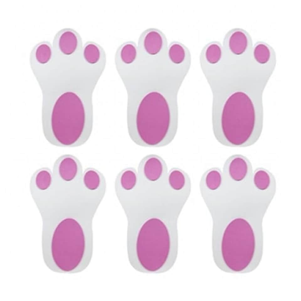 Easter Arts & Craft Luxury Bunny Paw Prints 30cm - Pack of 6