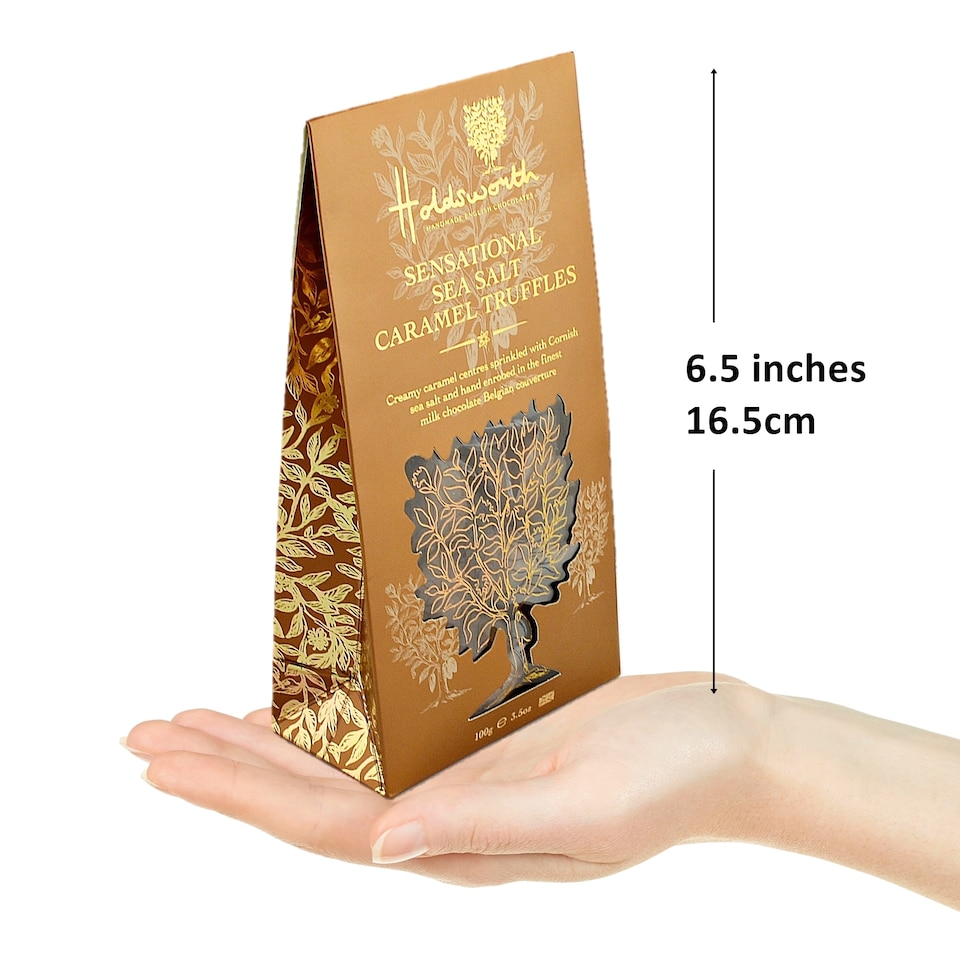 image 1 of Holdsworth Chocolates Sea Salt Caramel Truffles Milk Chocolate 100g