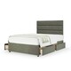 image 1 of Neptune Spring Slate Linen 4 Drawer Divan Set And Milan Headboard King Size