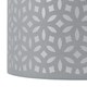 image 5 of Chrome Touch Operated Table Lamp with Grey Cut Out Shade | Chrome | Grey | Medium | 1