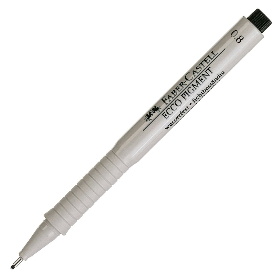 Ecco Pigment Fibre Tip Pen, 0.8mm, Black - Faber-Castell - FC166899