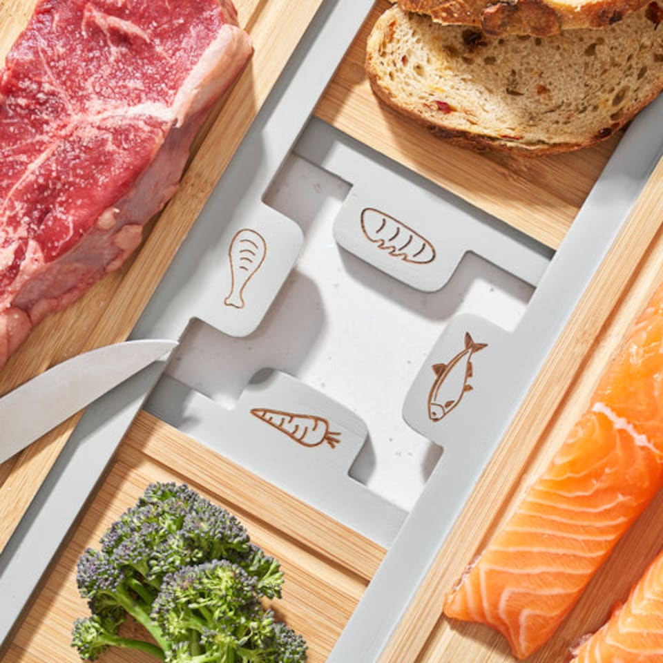 image 1 of Cooks Professional Index Chopping Board Set | Brown | Grey