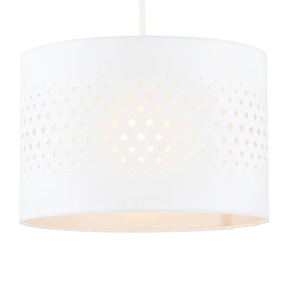 image 1 of BHS Laser Cut Easy Fit Light Shade, White