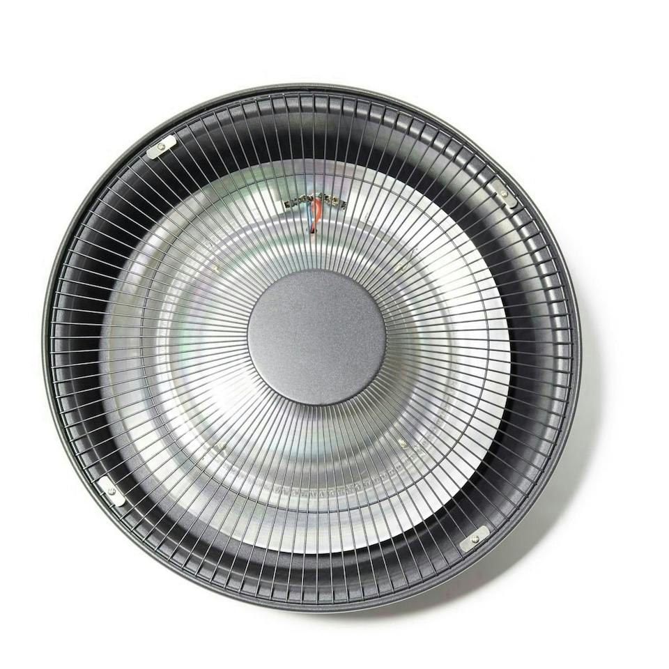 image 1 of Vintage Style Hanging Ceiling Electric Patio Heater in Black 1.5kW IPX4