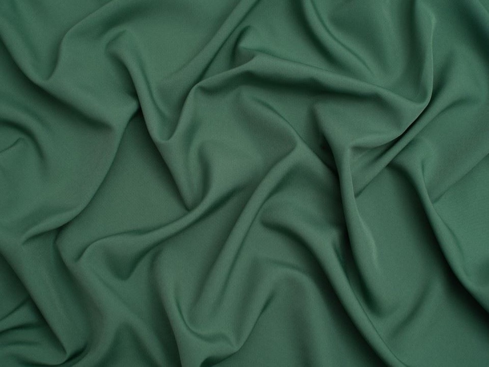 Minerva Core Range Green Soft Touch Crepe Fabric for Dressmaking, 110cm / 43" Wide - per metre