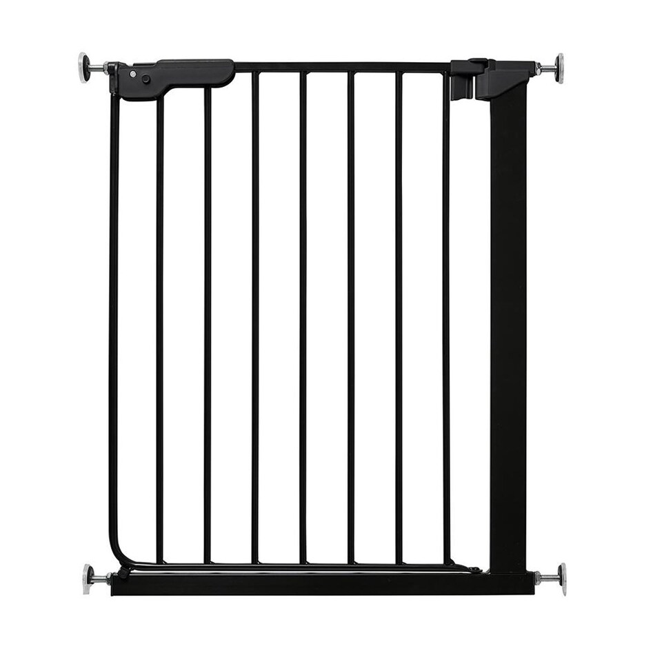 image 1 of Safetots Super Narrow Baby Gate, 60.5cm - 66.5cm, Black, Child Safety Barrier, Pressure Fit Stair Gate | Black | 1