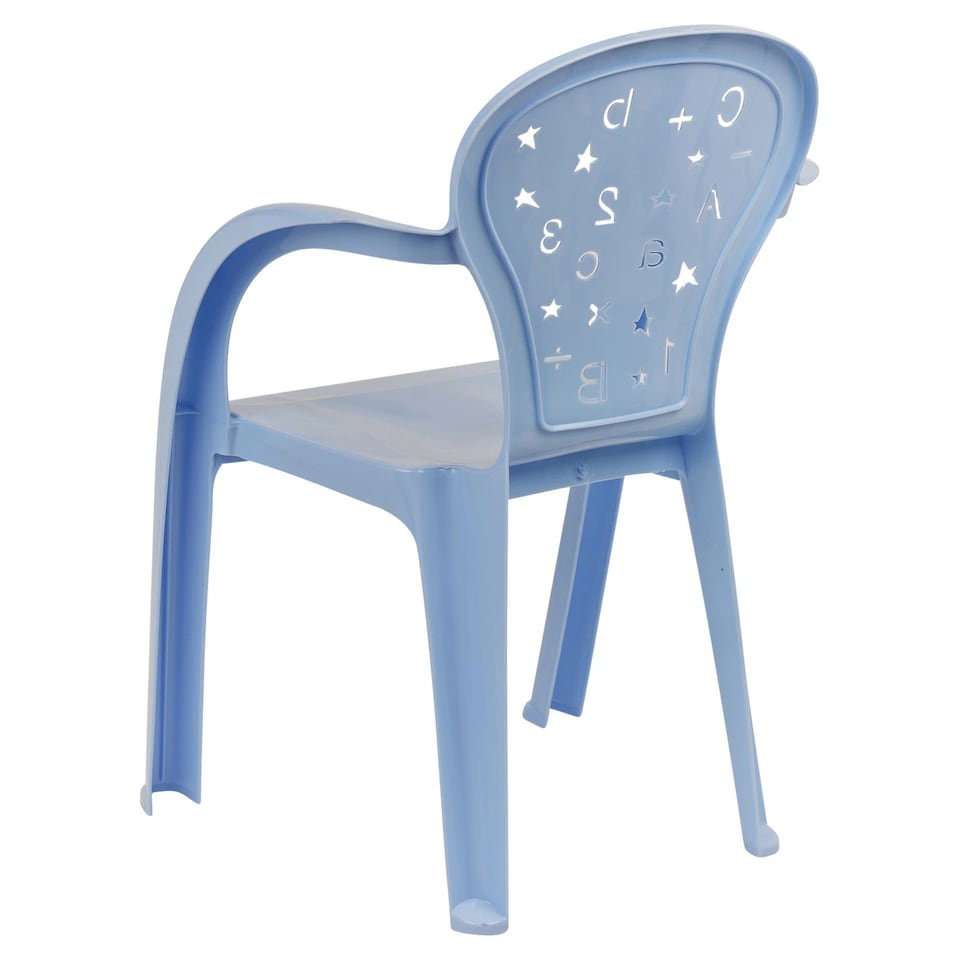 image 1 of Coloured Plastic Kids Chairs Stackable Nursery Indoor Outdoor Party Garden Play | Blue | 1 Pc Blue | 1
