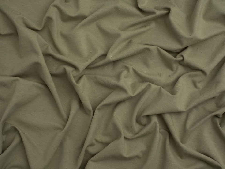 Minerva Core Range Green Baby Soft Cotton Jersey Stretch Knit Fabric for Dressmaking, 150cm / 59" Wide - per metre