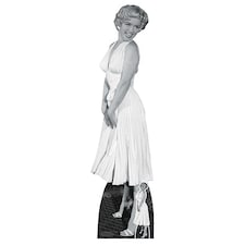 Marilyn Monroe White Ivory Cocktail Dress Lifesize Cardboard Cutout 168cm