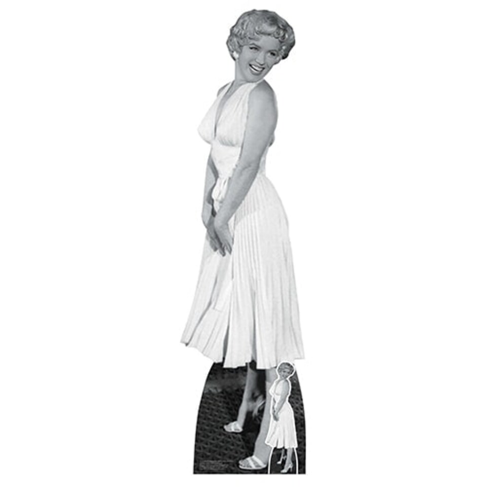 Marilyn Monroe White Ivory Cocktail Dress Lifesize Cardboard Cutout 168cm