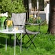 image 6 of Harbour Housewares Folding Canvas Camping Chairs - Matt Black/Beige - Pack of 4